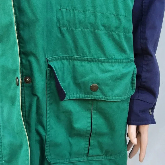 Vintage London Fog Utility Jacket/ Coat Navy Green Yellow Limited Edition Size L - Picture 5 of 10